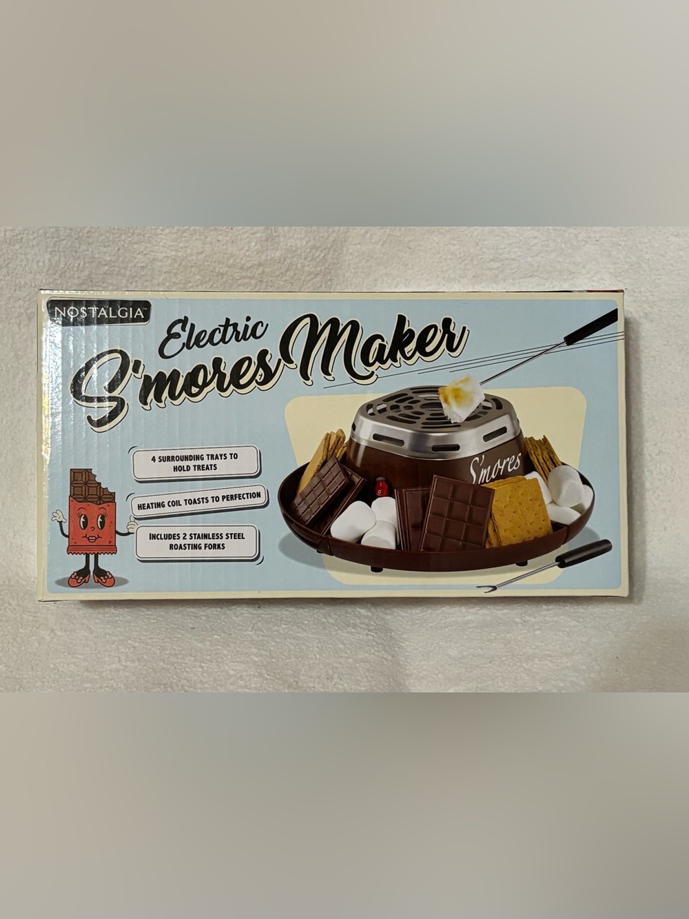 Nostalgia Electric S'mores Maker in Brown and Silver